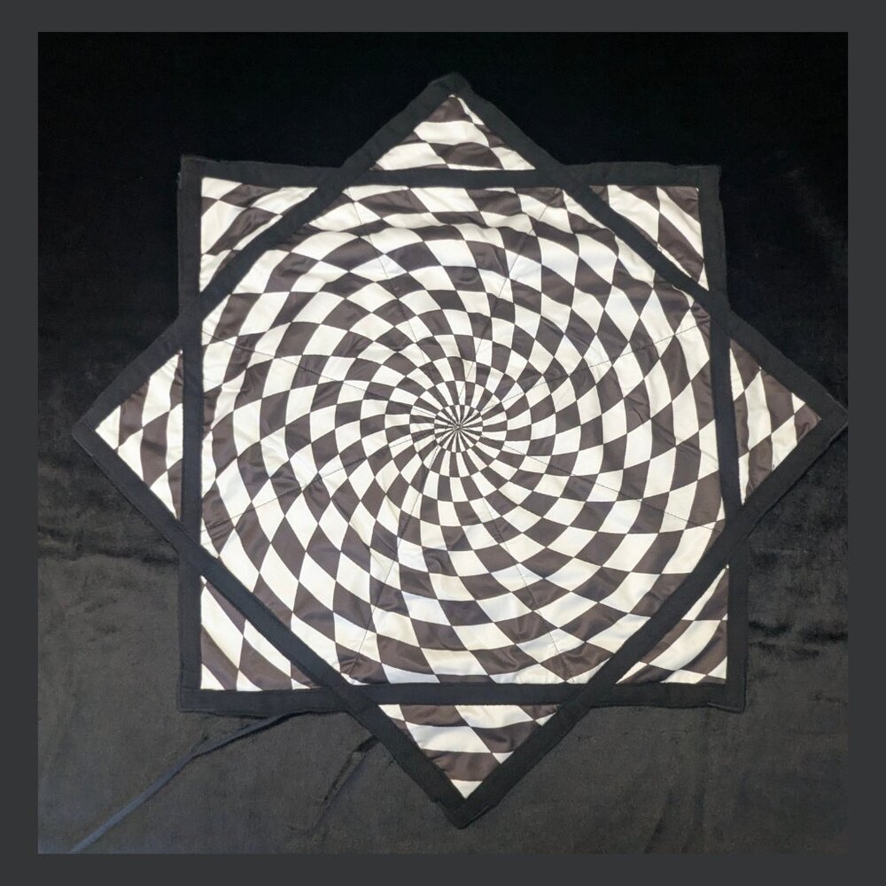 BEGINNER 26" Flow Star LIGHTWEIGHT Dapo Spinning Cloth, Festival Rave Toy B&W